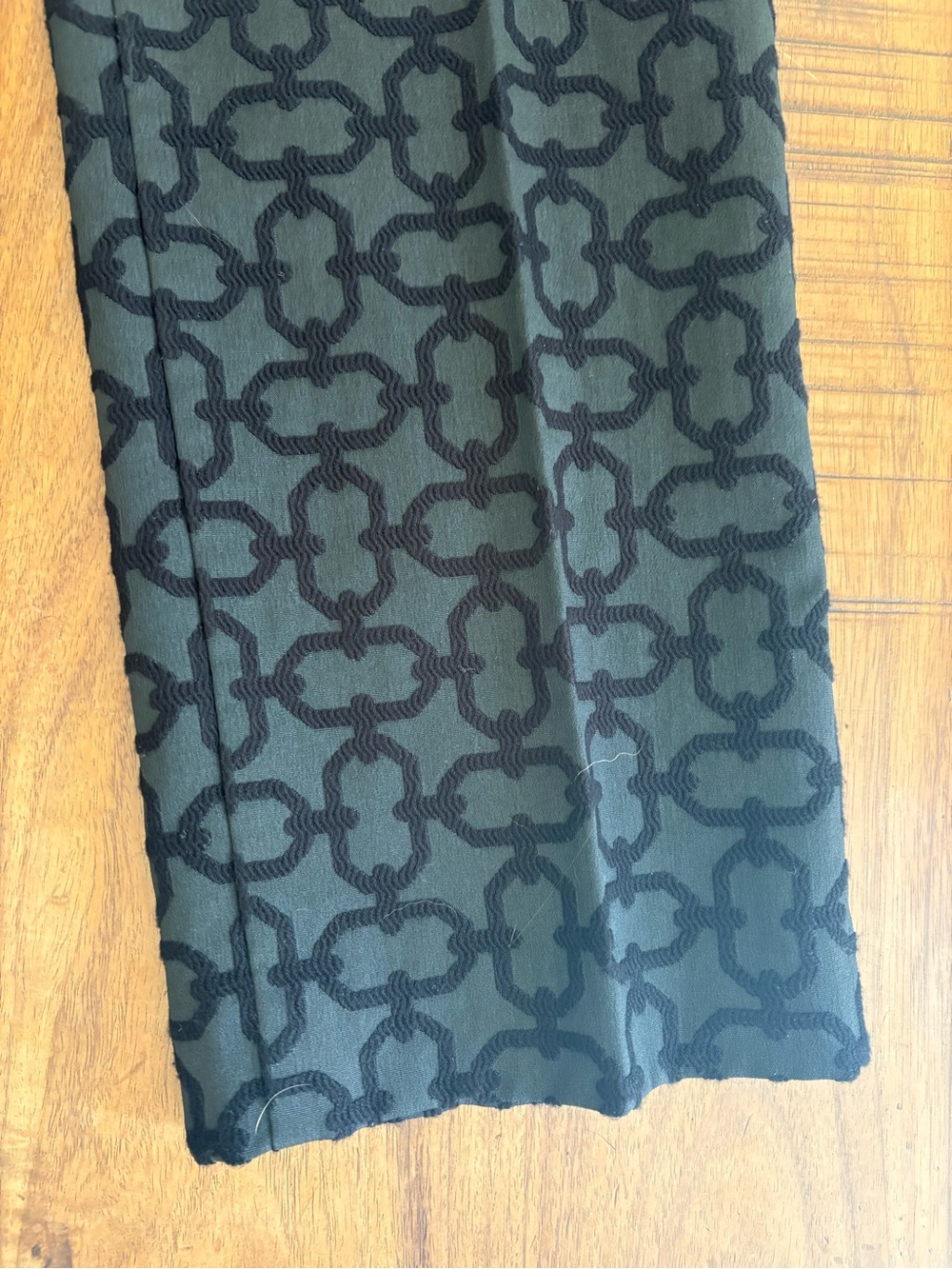 Ann Taylor Sophia Black Velvet Patterned Pants 8 - Picture 3 of 7